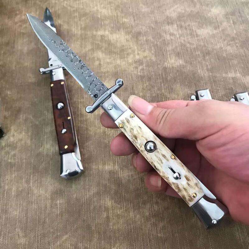 AKC DAMASCUS STEEL Automatic knife
