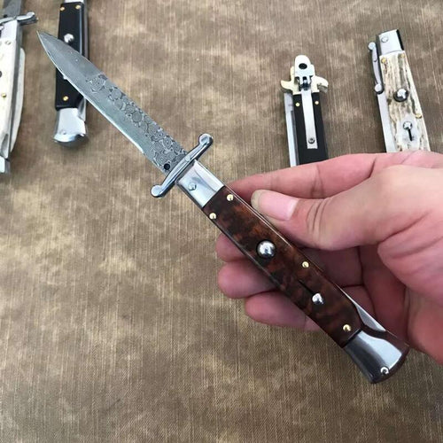 AKC DAMASCUS STEEL Automatic knife